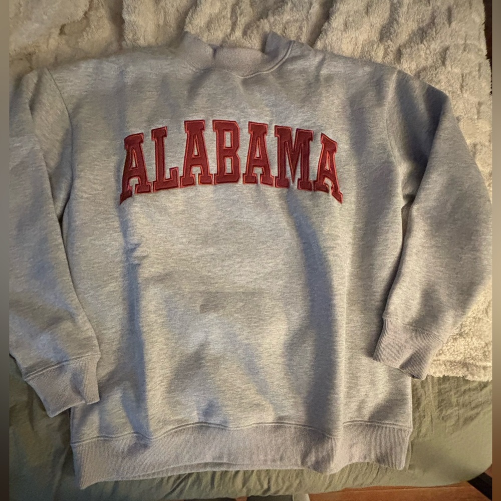 Alabama Crewneck Sweatshirt - Gray with Red Logo